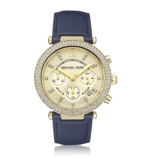 michael kors parker watch navy|Michael Kors parker chronograph.